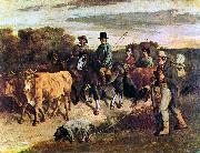 Gustave Courbet, Bauern von Flagey bei der Ruckkehr vom Markt